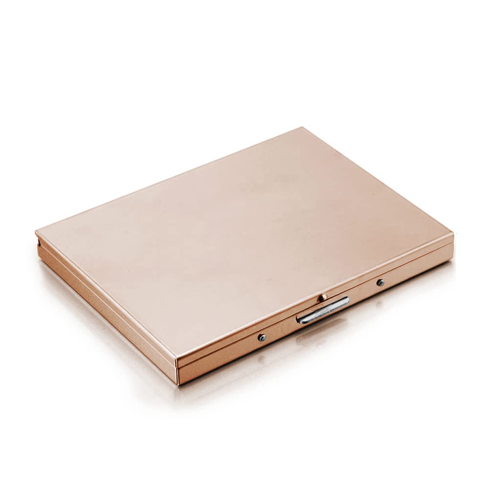 Stainless Steel Extra Slim Cigarette Case Metal Cigarette Holder Case for 100's and 84's (Silver (Flat))