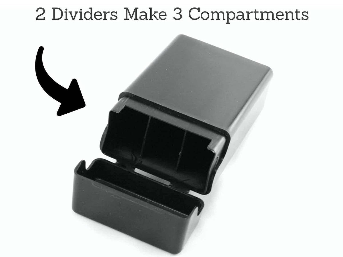 Skyway Cigarette Case Holder Box Crushproof with Dividers for 100’s Size Cigarettes - Women and Men - Perfect for Roll Your Own and Regular Cigs - Set of 3 Black