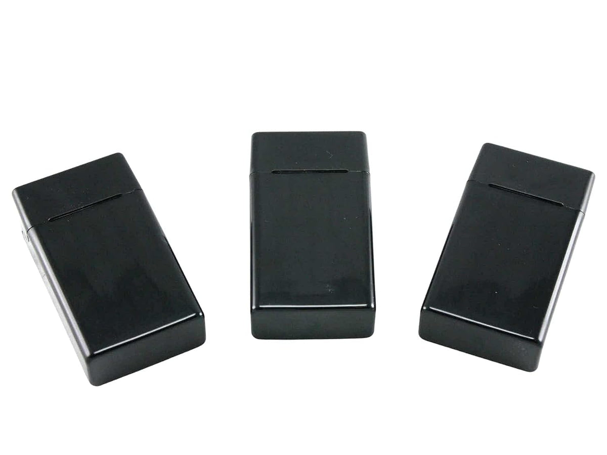 Skyway Cigarette Case Holder Box Crushproof with Dividers for 100’s Size Cigarettes - Women and Men - Perfect for Roll Your Own and Regular Cigs - Set of 3 Black