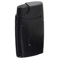 XIKAR ELX Double Jet Flame Butane Torch Lighter with 9mm Cigar Punch – Refillable Butane Lighter with Fuel Window – Wind-Resistant Adjustable Flame – Premium Cigar Accessory – Black with Gunmetal