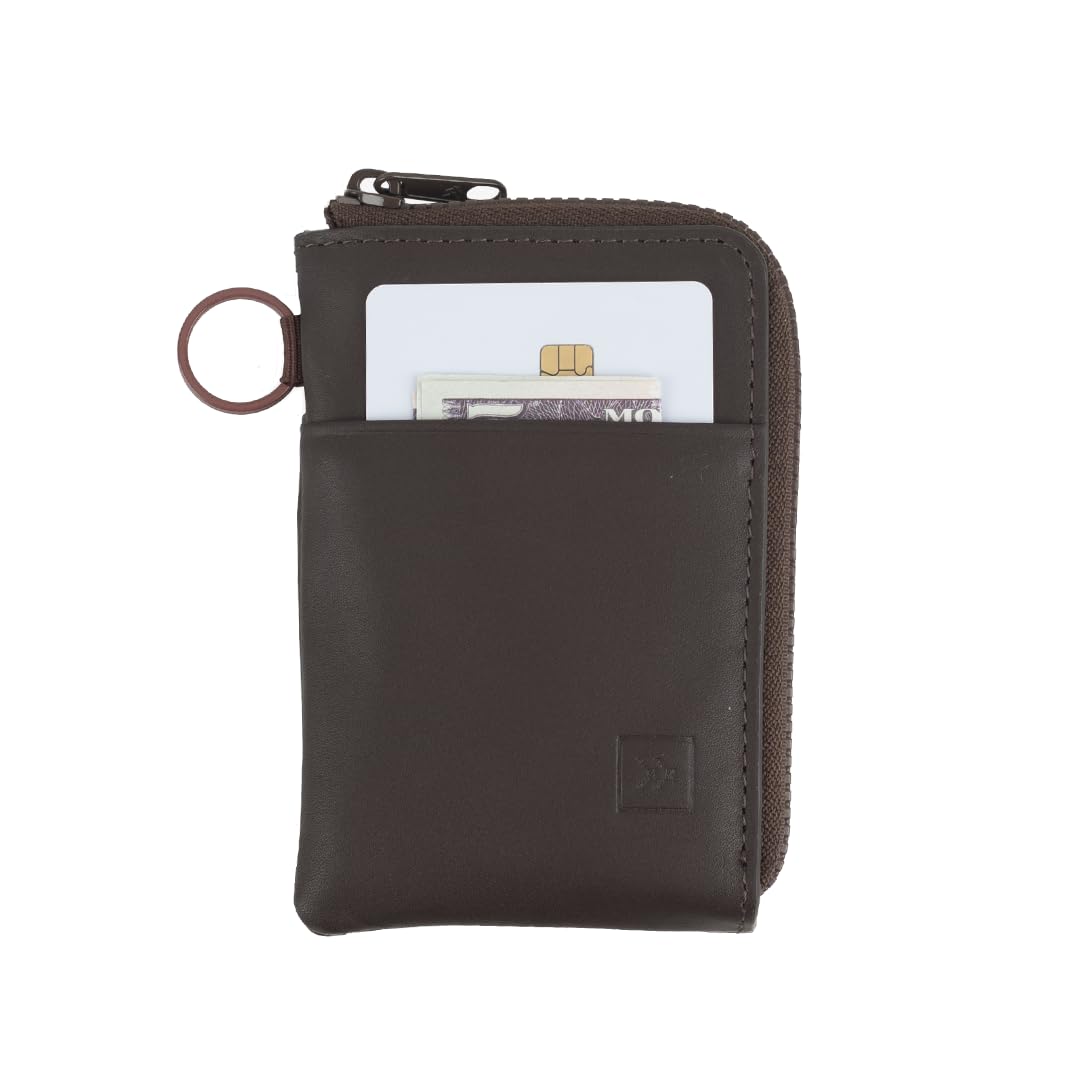 Thread Wallets RFID Blocking Leather Zip Wallet with Card Holder for Men and Women (Blossom)