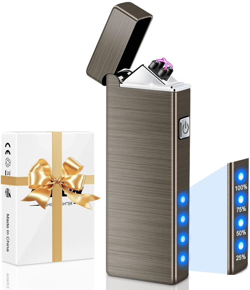 Electric Lighter USB Rechargeable Plasma Lighters Cool Pocket Lighter Men