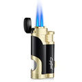 GUEVARA Butane Torch Lighter with Punch Windproof Double Jet Lighters