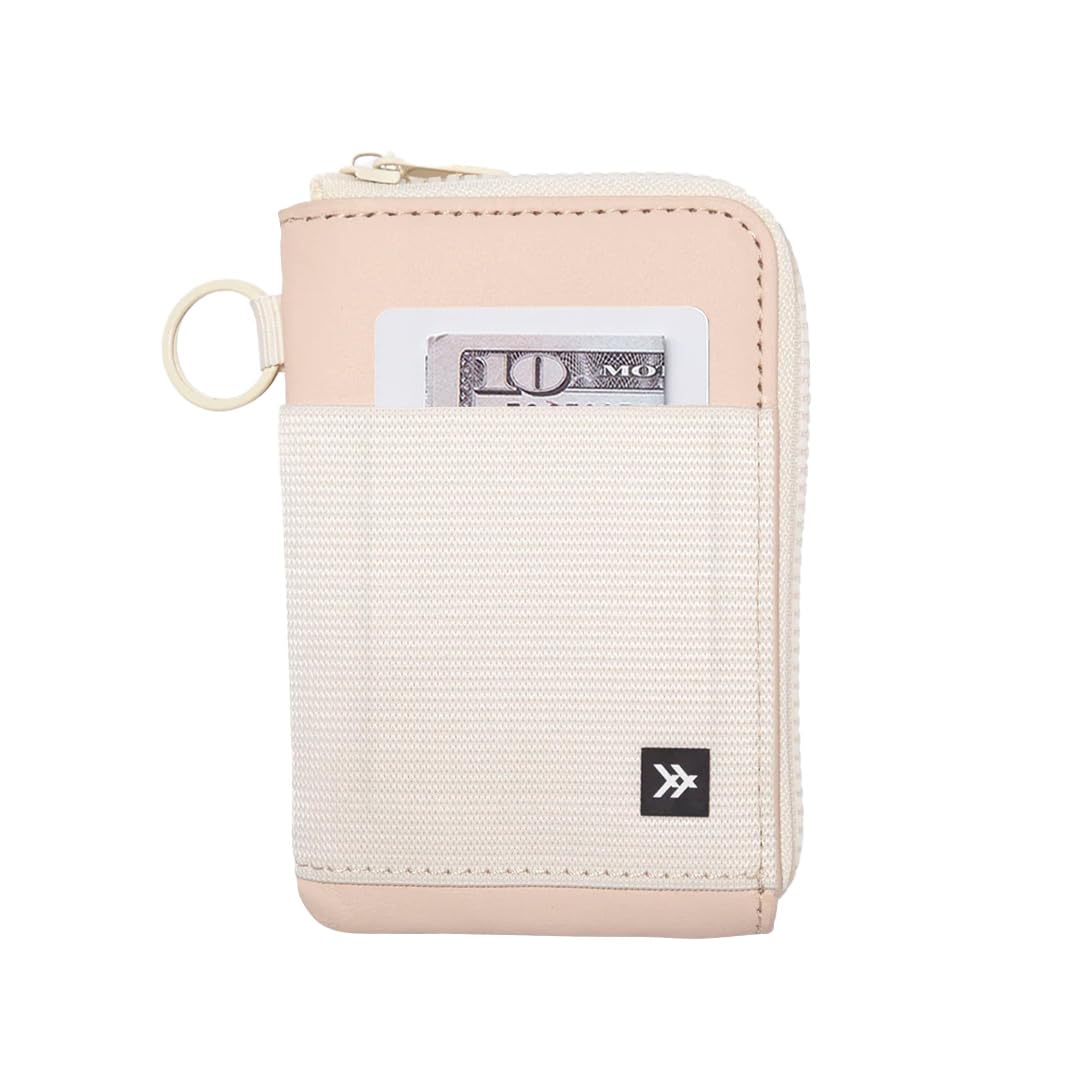 Thread Wallets RFID Blocking Leather Zip Wallet with Card Holder for Men and Women (Blossom)