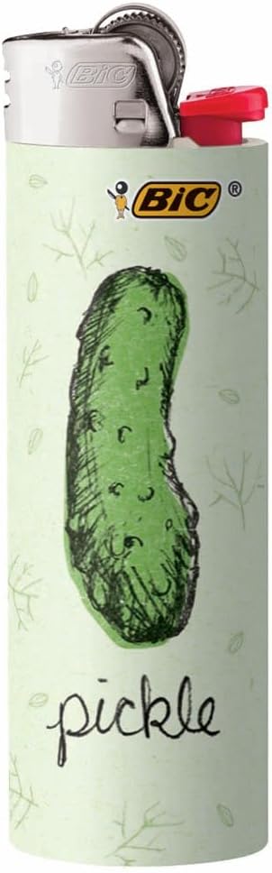 BIC Maxi Pocket Lighter, Special Edition Pickle Collection, 6 Count