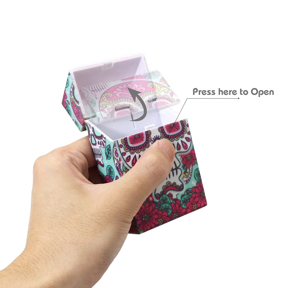 Cigarette Case/Box - Normal Size Cigarette Holder Case Skul Style Box(6 Boxes) (Normal-6Boxes)