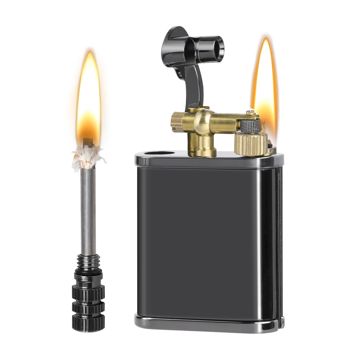 CHOICEDC Vintage Trench Lighter, Permanent Match, Cool Pipe Lighter for Men