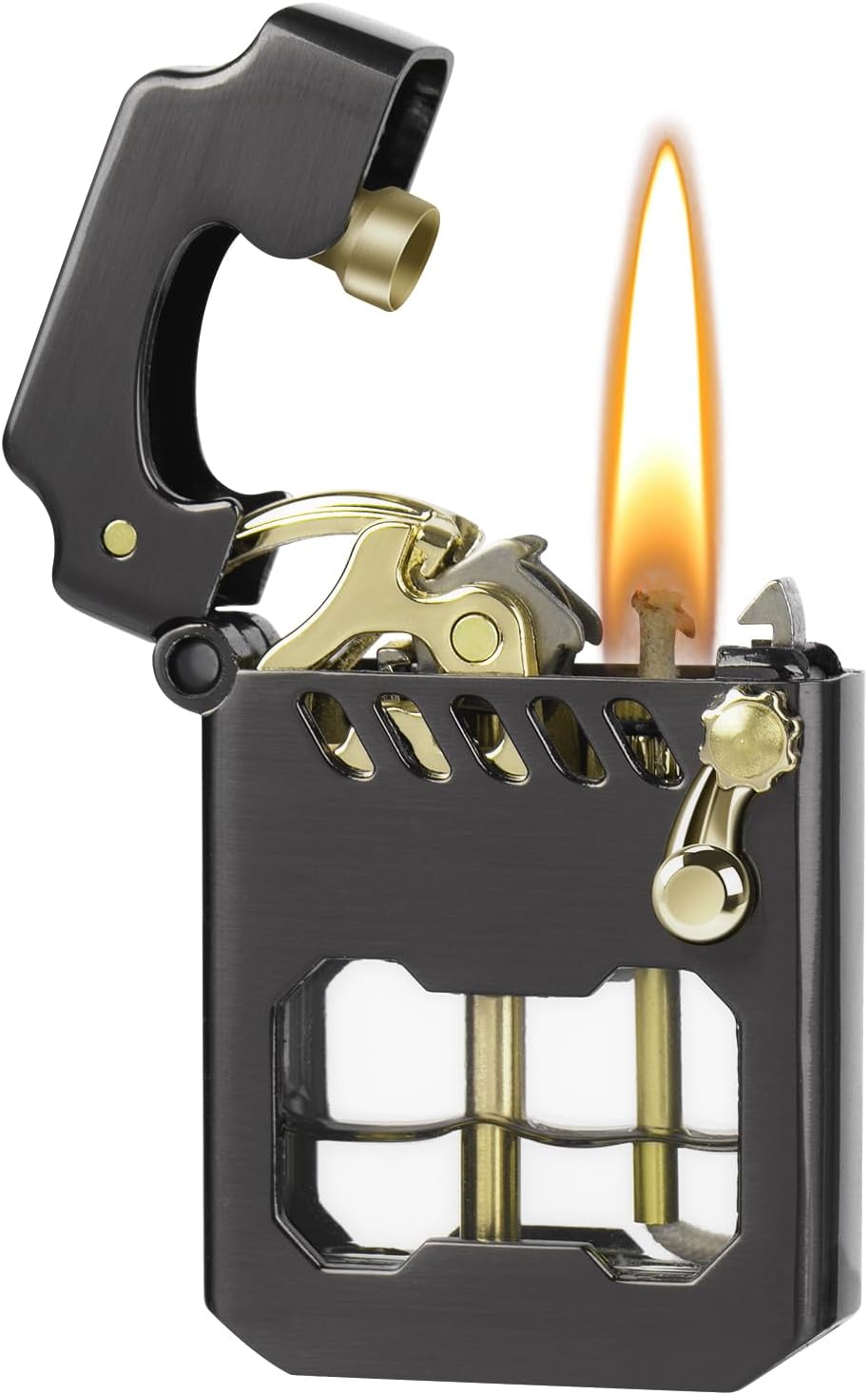 CHOICEDC Vintage Trench Lighter, Cool Mecha Metal Rocker Kerosene Lighters