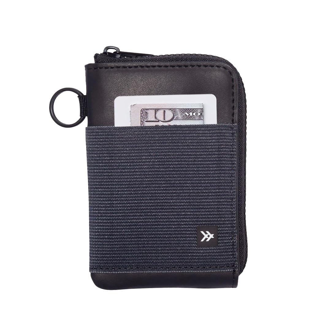 Thread Wallets RFID Blocking Leather Zip Wallet with Card Holder for Men and Women (Blossom)