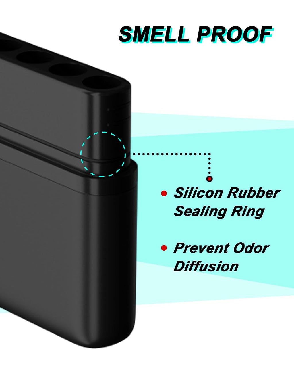 Smell Proof King Size Pre Roll Cone Holder Case, Portable Cigarette Case