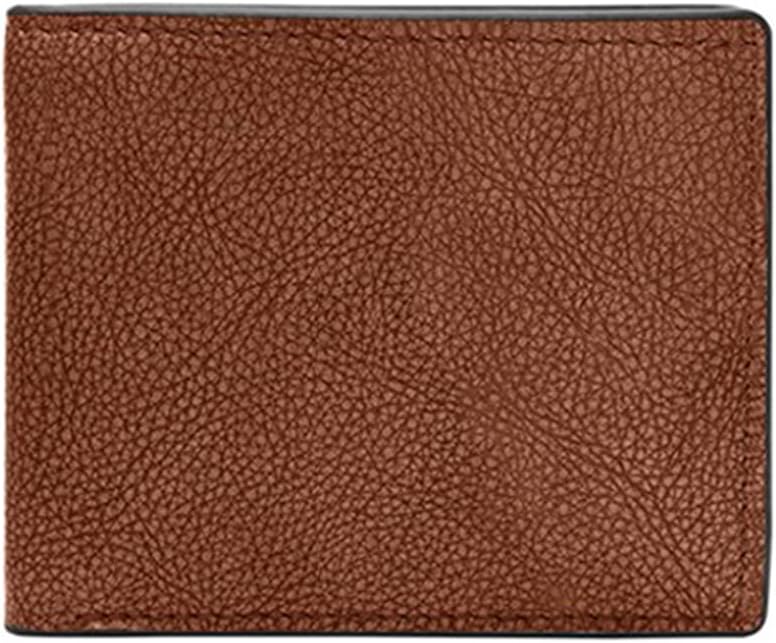 Fossil Men's Derrick Leather Slim Wallet for Men, Minimalist Magnetic Money Clip Bifold Front Pocket Wallet, Brown