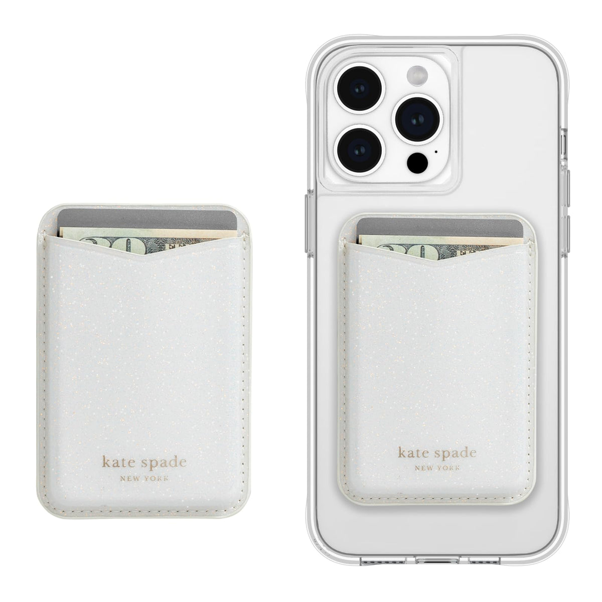 kate spade new york Devin Zip Magnetic Card Holder/Wallet - Chalk Pink