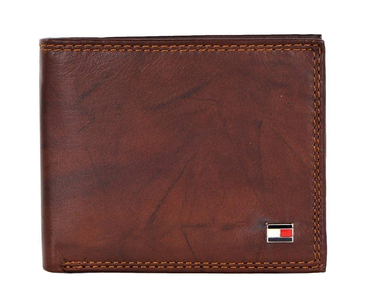 Tommy Hilfiger Men's Leather Orson RFID Bifold Wallet with Removable Passcase