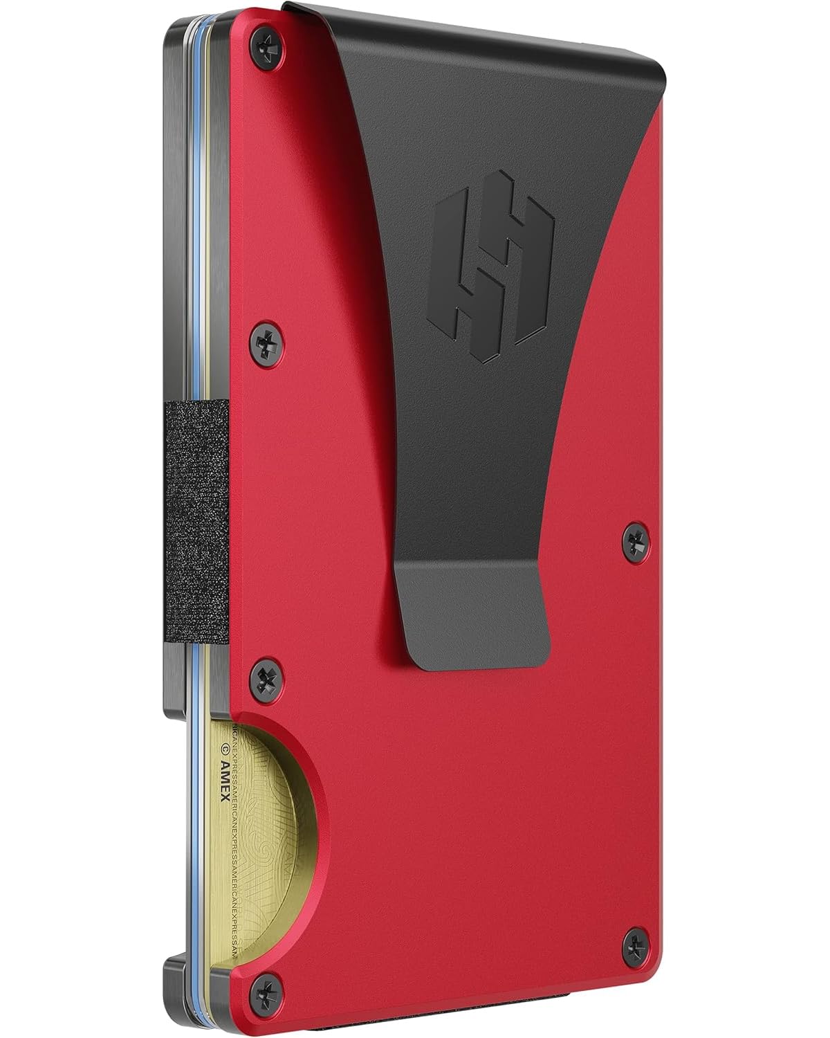 Hayvenhurst Wallet for Men - Slim RFID Blocking Metal Wallet with Money Clip, Minimalist Front Pocket Credit Card Holder, Small Mens Wallet