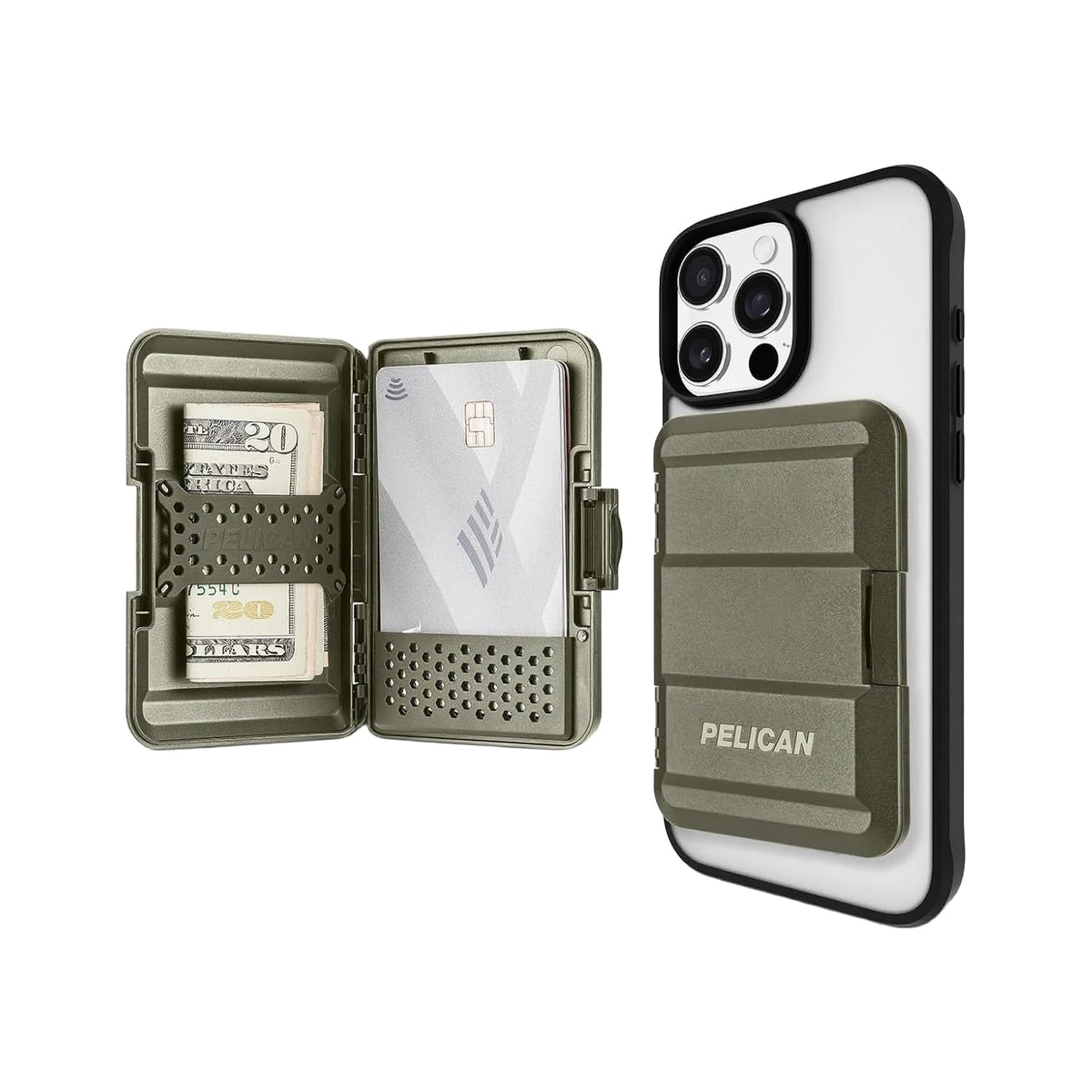 Pelican MagSafe Wallet for iPhone - Slim Magnetic Phone Wallet - Black