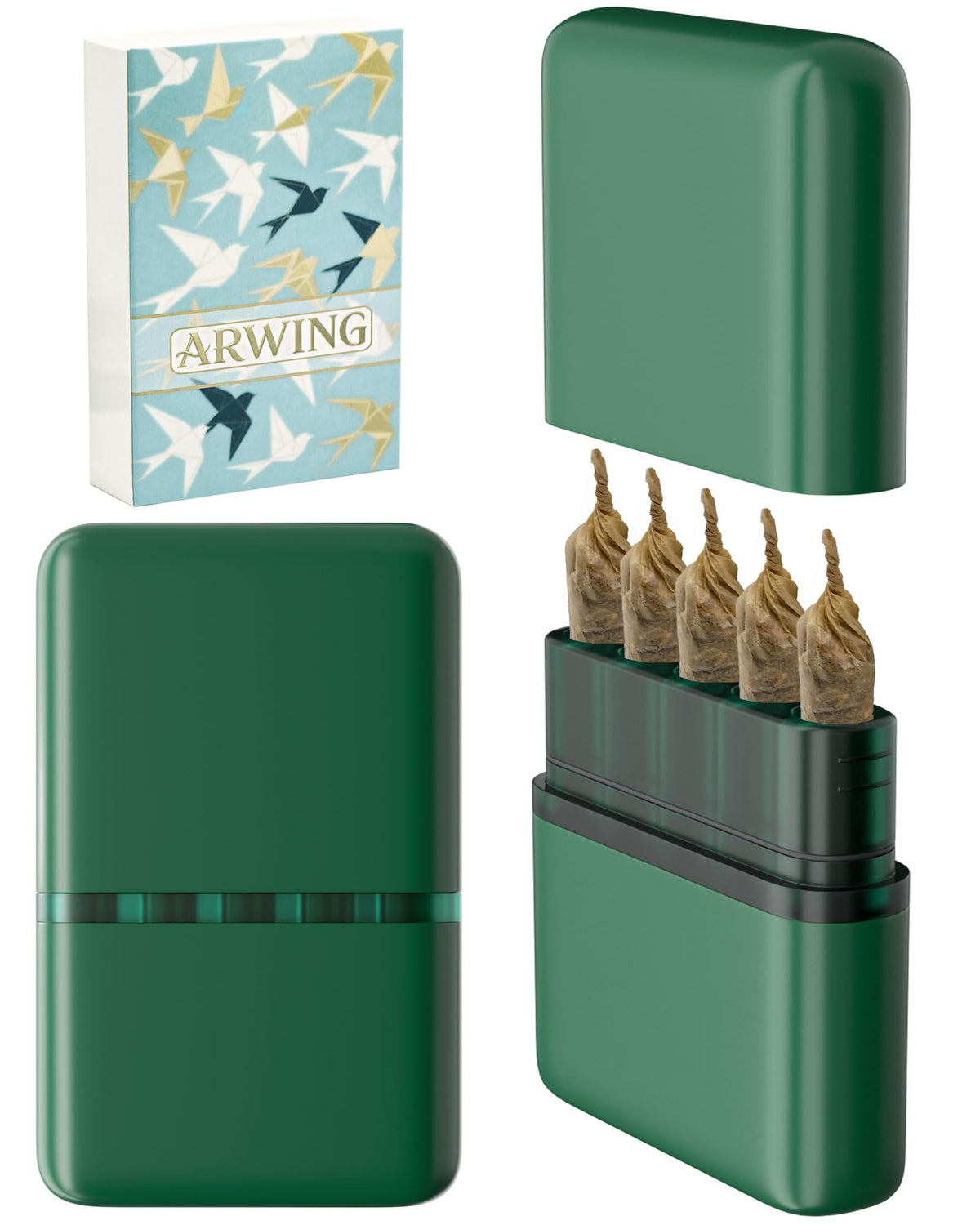 Smell Proof King Size Pre Roll Cone Holder Case, Portable Cigarette Case