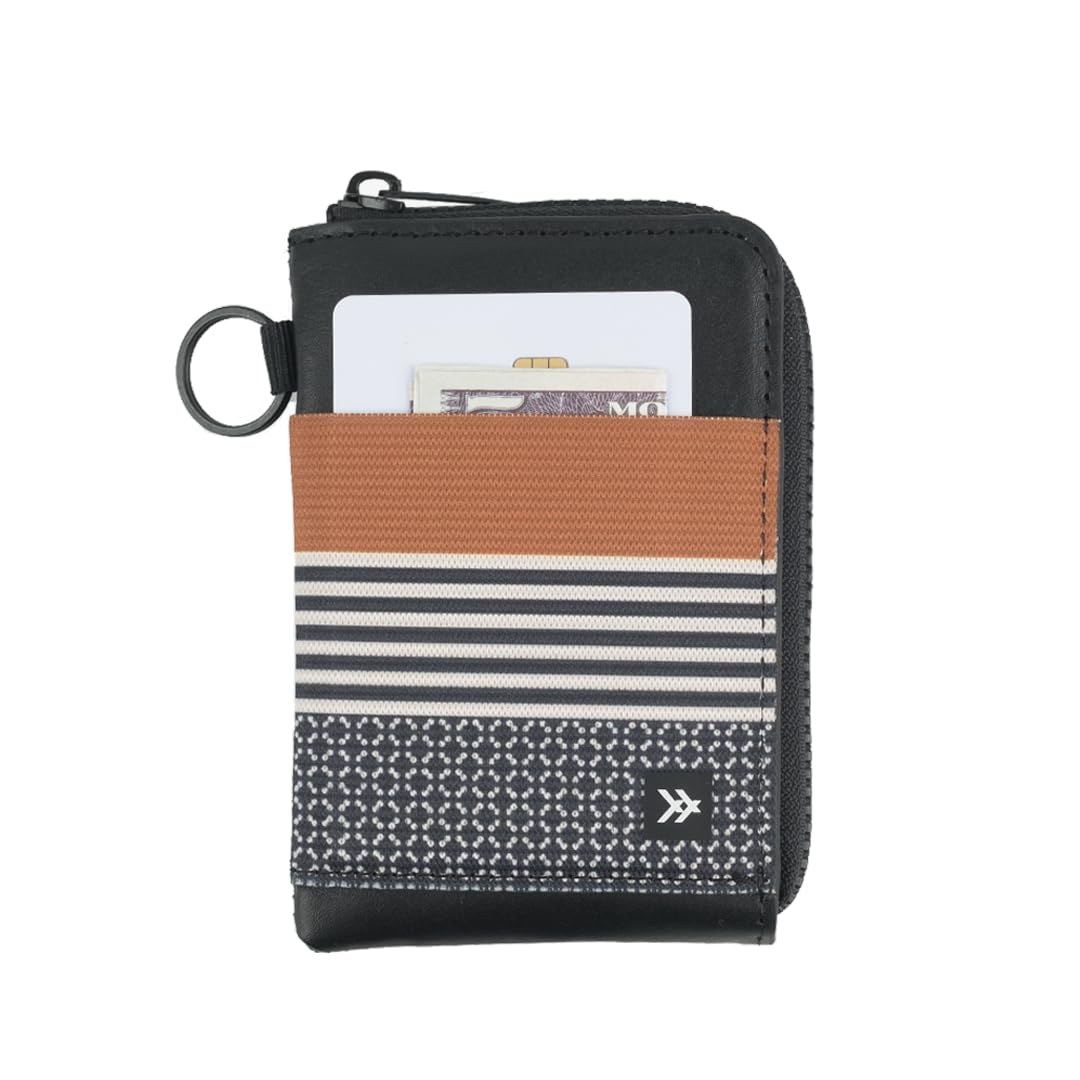 Thread Wallets RFID Blocking Leather Zip Wallet with Card Holder for Men and Women (Blossom)