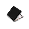 ZUFECY Leather Cigarette Case, Thin Metal Cigarette Case, 20 Capacity for Regular, Elastic Strap Cigarette Case for Smokers, 84mm Regular Size (Black)