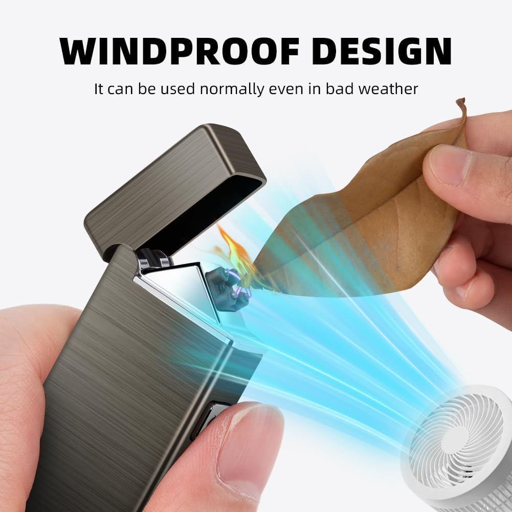 Electric Lighter USB Rechargeable Plasma Lighters Cool Pocket Lighter Men