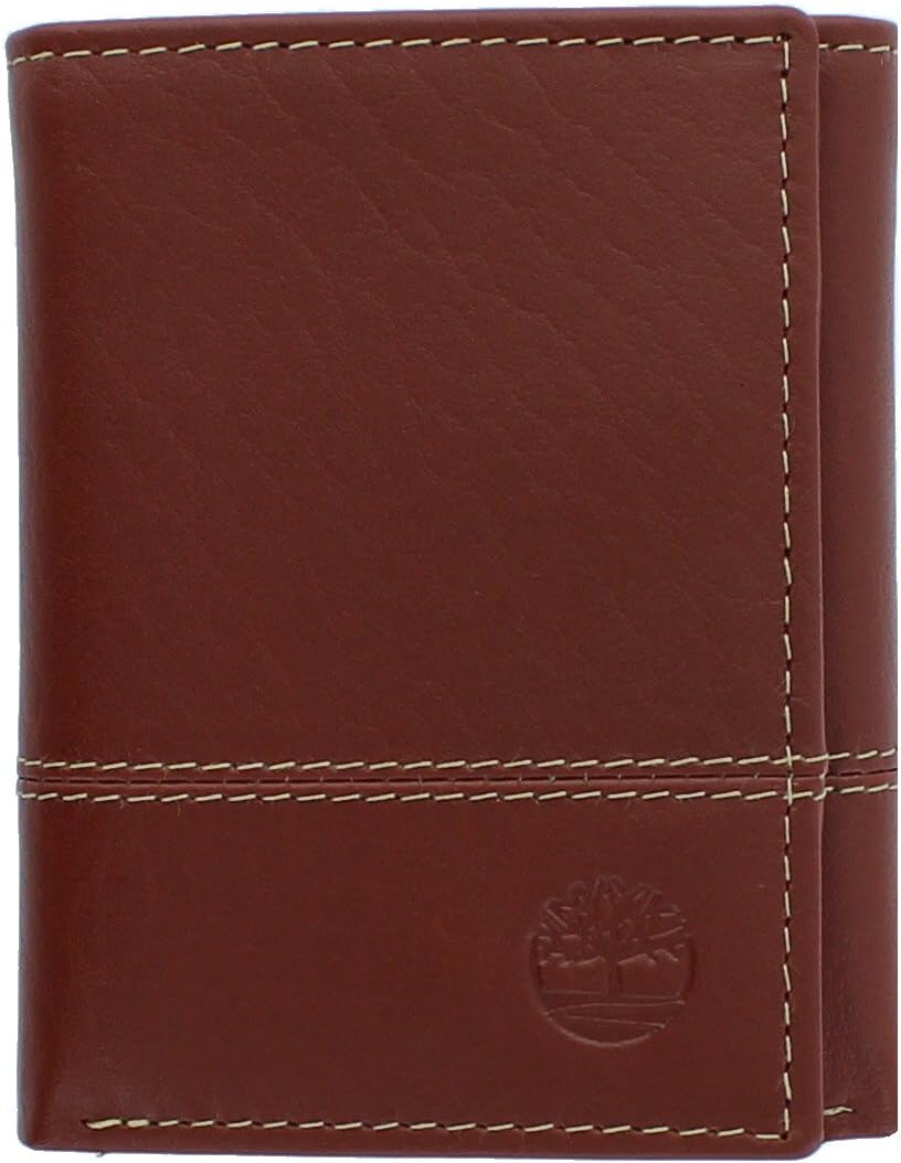 Timberland Men's Genuine Leather RFID Blocking Trifold Wallet