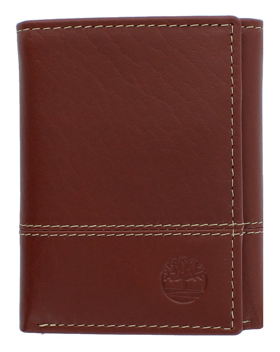 Timberland Men's Genuine Leather RFID Blocking Trifold Wallet