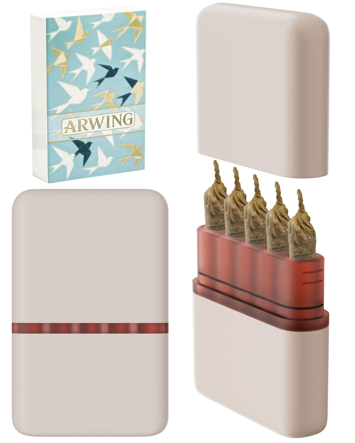 Smell Proof King Size Pre Roll Cone Holder Case, Portable Cigarette Case