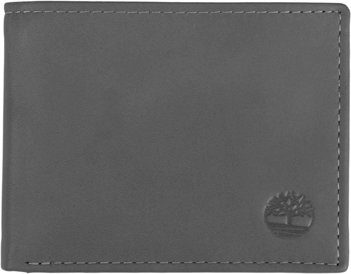 Timberland Men's Leather Wallet With Attached Flip Pocket