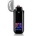 Electric Lighter, USB Rechargeable Windproof Dual Arc Lighter, Small Flameless Plasma Lighters for Outdoor, Camping, Kitchen,Boyfriends Father,Grill,Gifts,Candle,Indoors-Black A