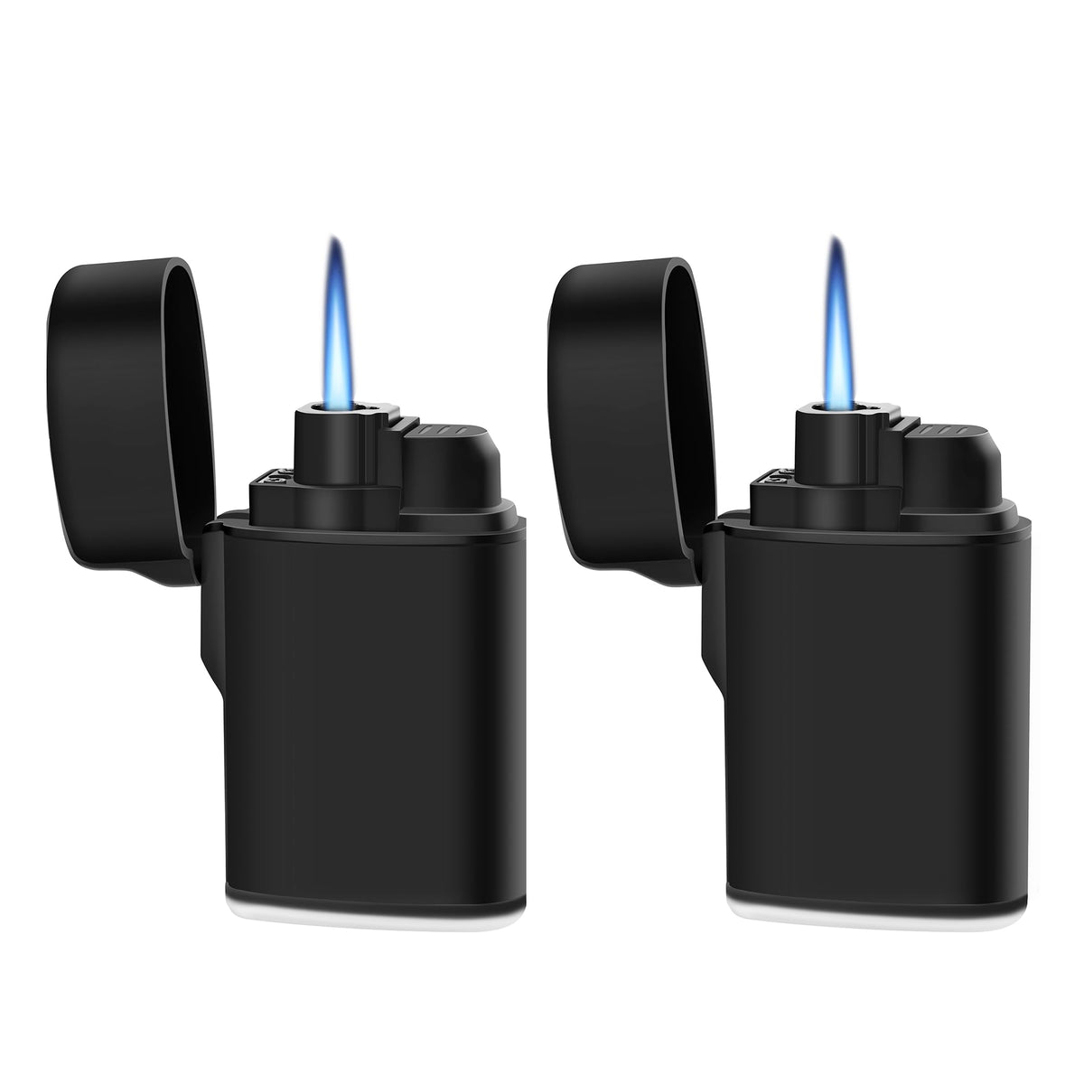 Mini Torch Lighter Windproof Jet Flame Butane Refillable Pocket Lighter for Candles, Outdoor, Camping, Fireplaces, Gas Stove, BBQ & Survival Gear, Pack 1, Black Color (Butane not Included)