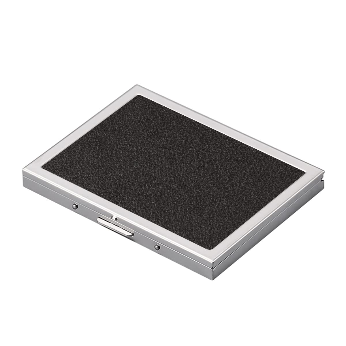 Stainless Steel Extra Slim Cigarette Case Metal Cigarette Holder Case for 100's and 84's (Silver (Flat))