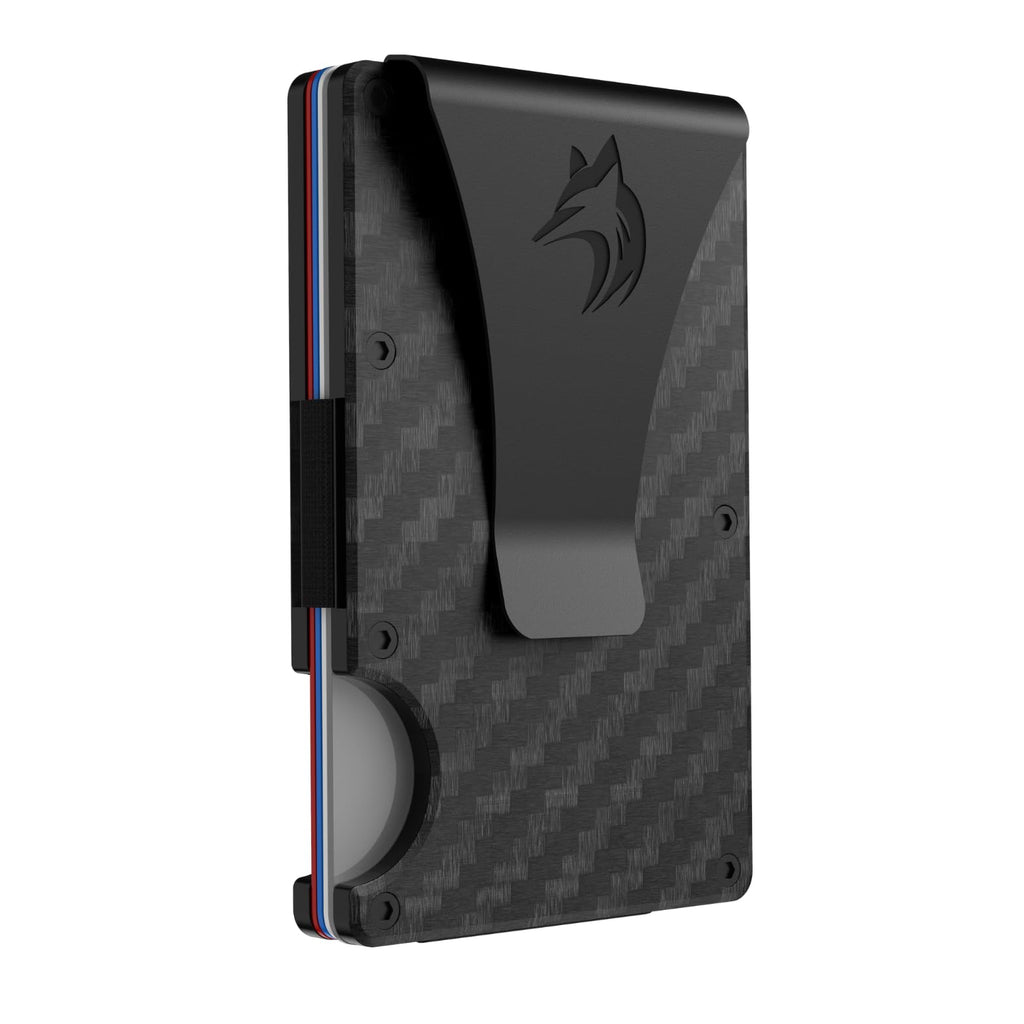 TRAVELINGO Slim RFID Blocking Wallet For Men - Light Weight, Durable & Compact- Minimalist Wallet With Money Clip (Carbon Fiber)