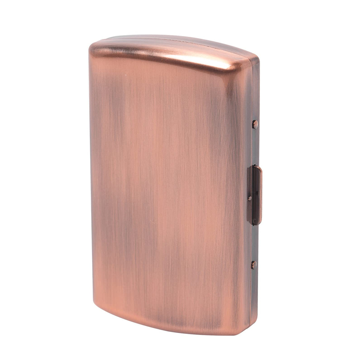 Vintage Slim Metal Cigarette Case & Dispenser - Small Cigarette Holder Case/Box,Fit for 85mm Cigarettes 12pcs-Does Not Fit 100s or Credit Cards (Bronze)