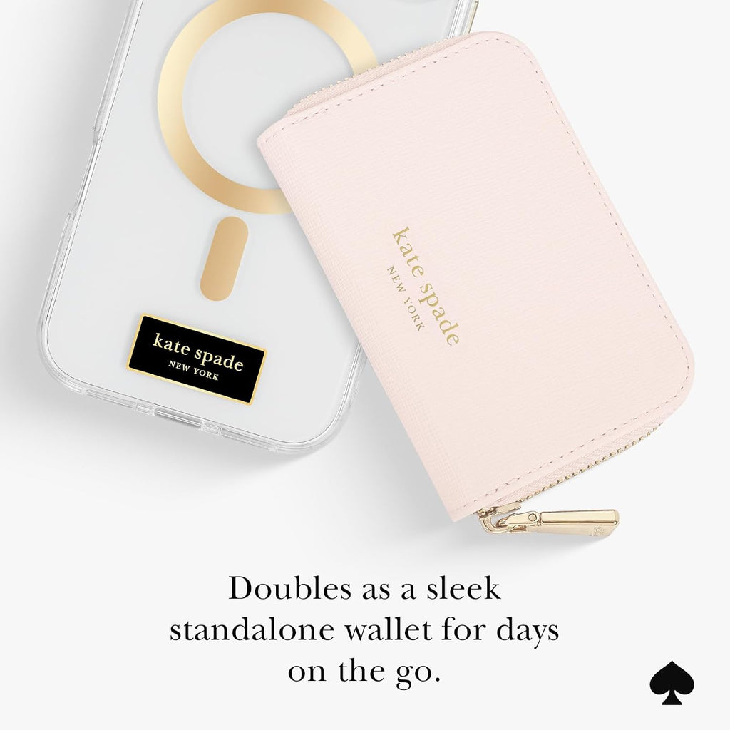 kate spade new york Devin Zip Magnetic Card Holder/Wallet - Chalk Pink