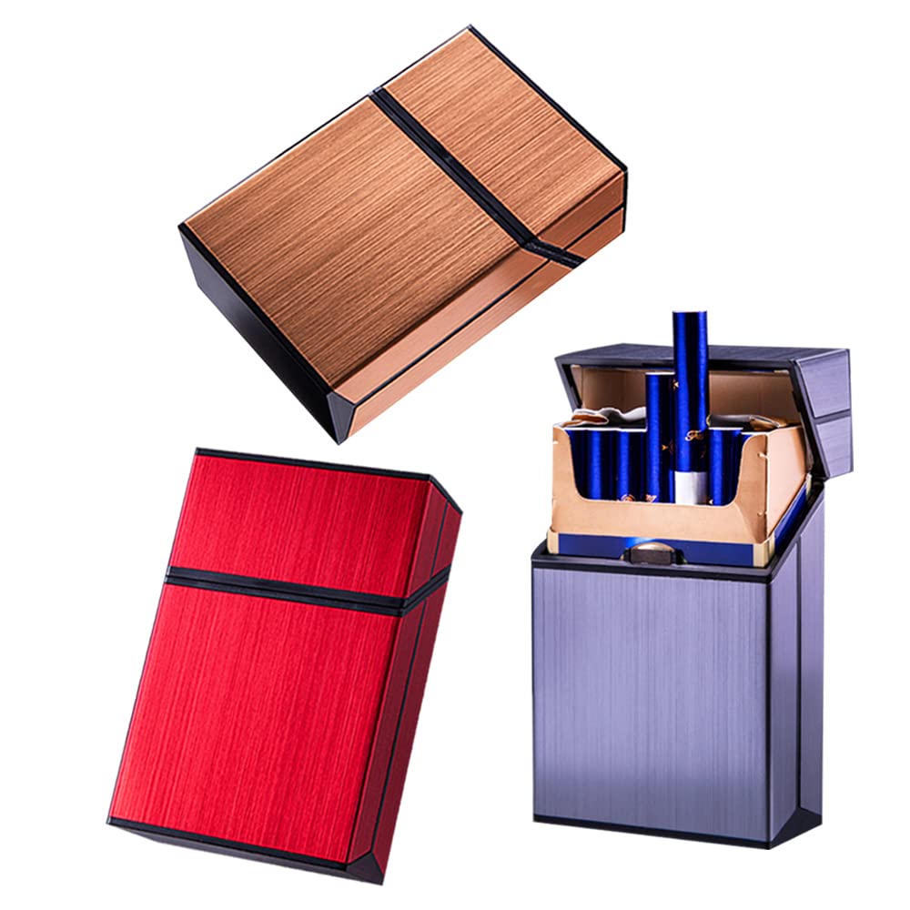 4 Pack Aluminum Cigarette Case 85mm Metal Hard Box Holder for Men Women