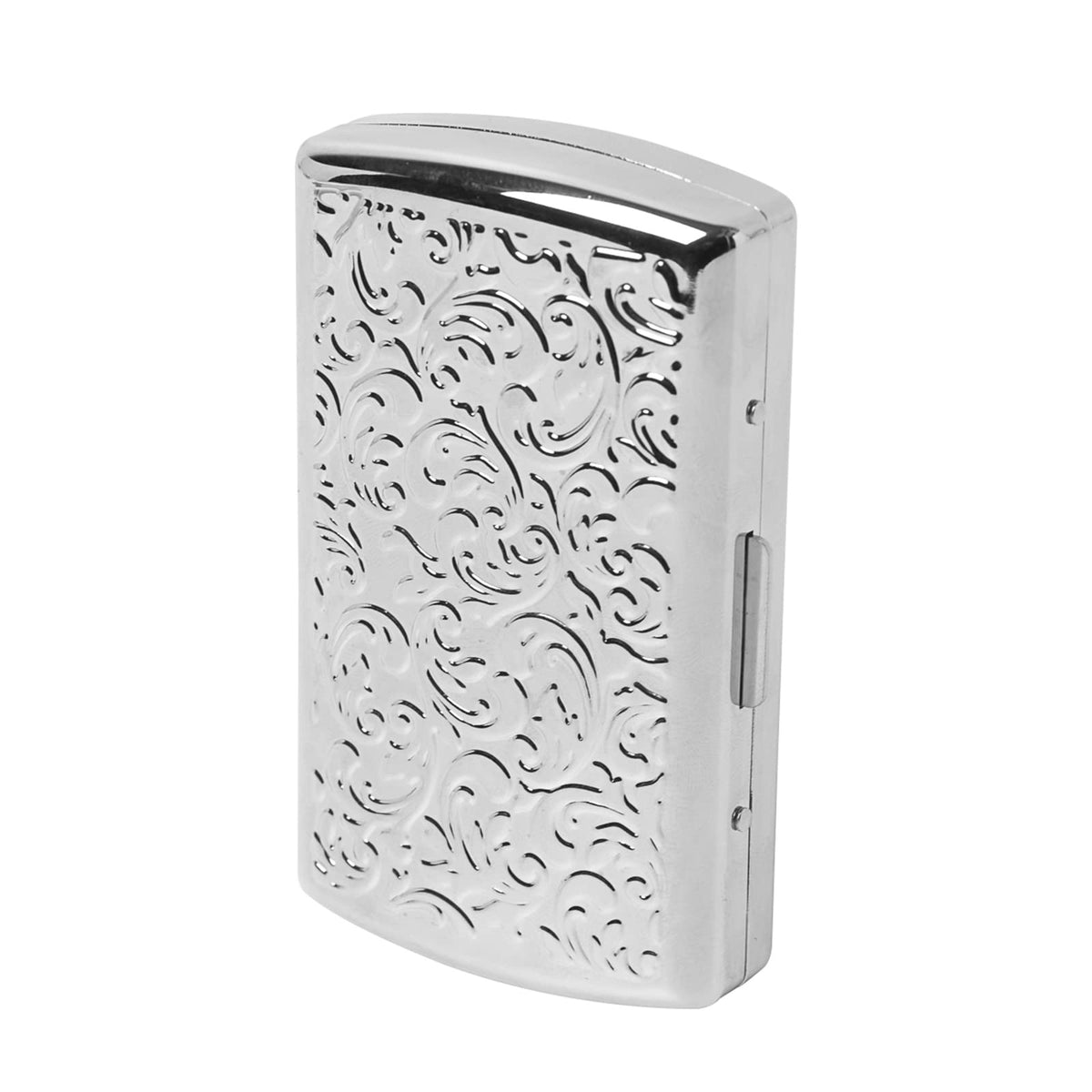 Vintage Slim Metal Cigarette Case & Dispenser - Small Cigarette Holder Case/Box,Fit for 85mm Cigarettes 12pcs-Does Not Fit 100s or Credit Cards (Bronze)