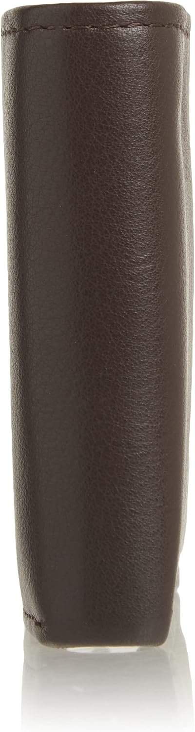 Perry Ellis Men's Park Avenue 100% Leather Wallet With Passcase, Bifold, Durable & Versatile, Black