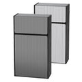 Cigarette Case 2 Pack 100mm 100’s King Size(Black + Silver) (Black + Silver, 100mm)