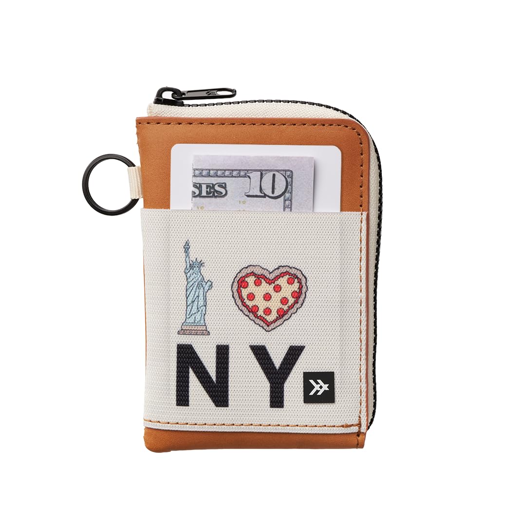 Thread Wallets RFID Blocking Leather Zip Wallet with Card Holder for Men and Women (Blossom)