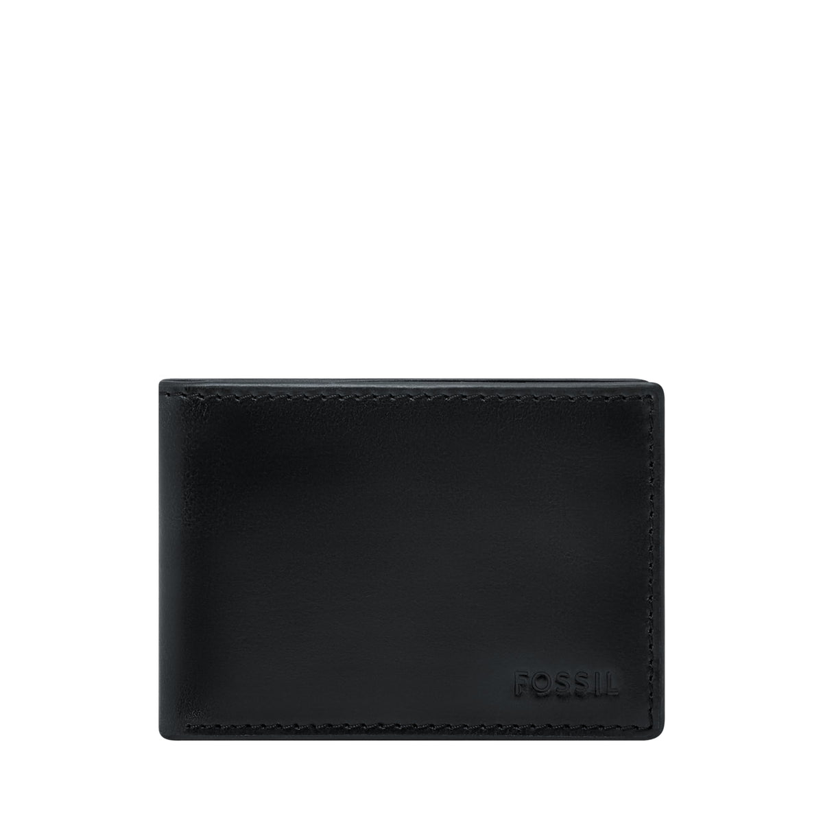 Fossil Men's Derrick Leather Slim Wallet for Men, Minimalist Magnetic Money Clip Bifold Front Pocket Wallet, Brown