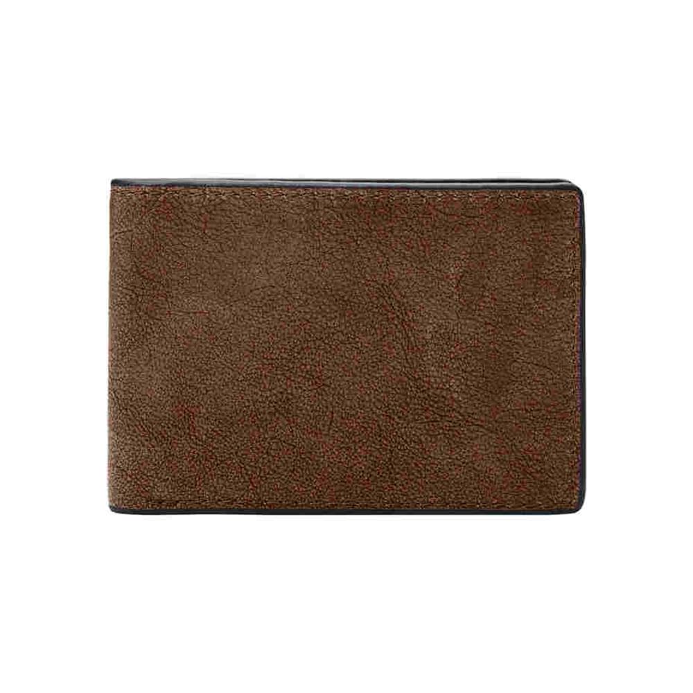 Fossil Men's Derrick Leather Slim Wallet for Men, Minimalist Magnetic Money Clip Bifold Front Pocket Wallet, Brown