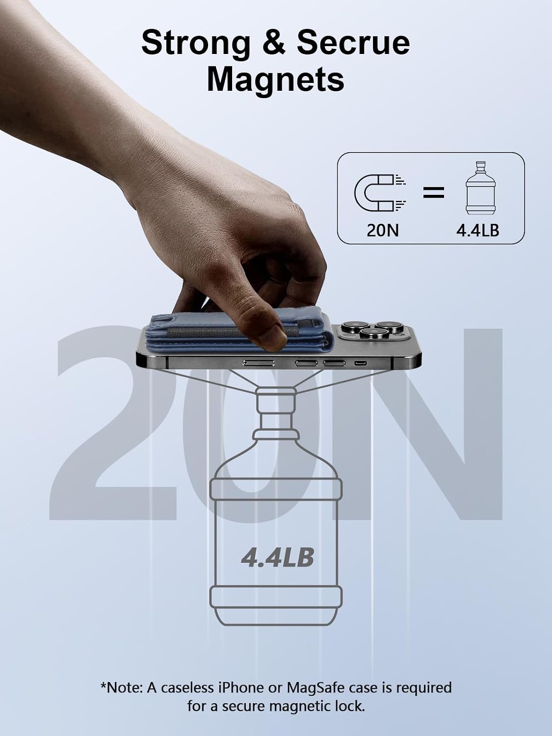 for MagSafe Wallet Works with Apple Find My, Strongest Magnetic Wallet