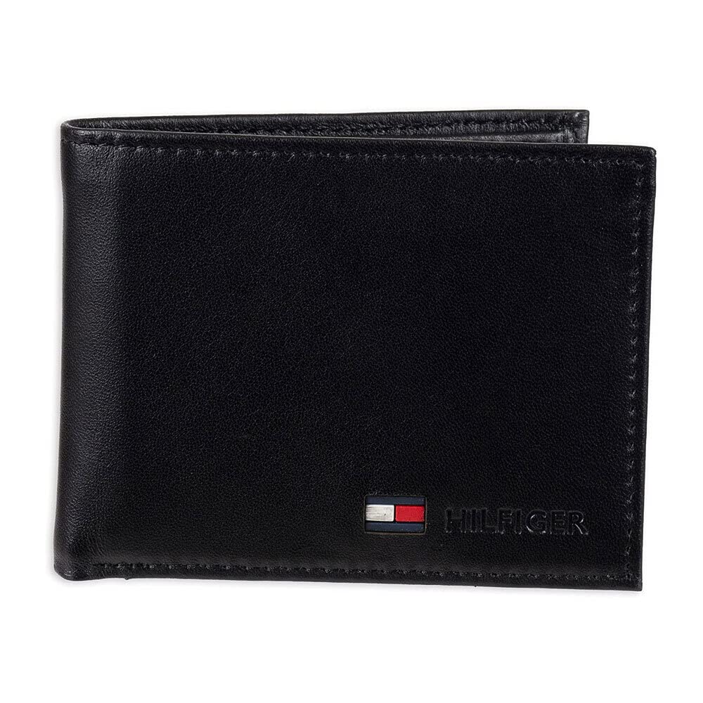 Tommy Hilfiger Men's Leather Orson RFID Bifold Wallet with Removable Passcase