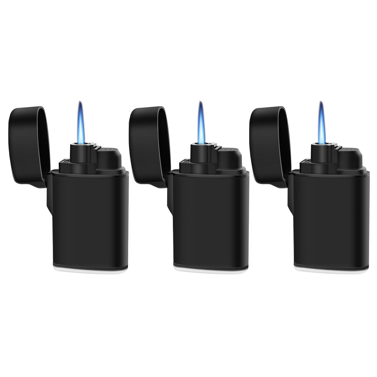Mini Torch Lighter Windproof Jet Flame Butane Refillable Pocket Lighter for Candles, Outdoor, Camping, Fireplaces, Gas Stove, BBQ & Survival Gear, Pack 1, Black Color (Butane not Included)