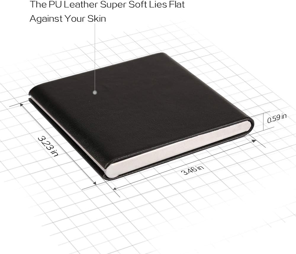 Portable Slim Leather Cigarette Case Ultrathin Box for Hold 10 Regular Size