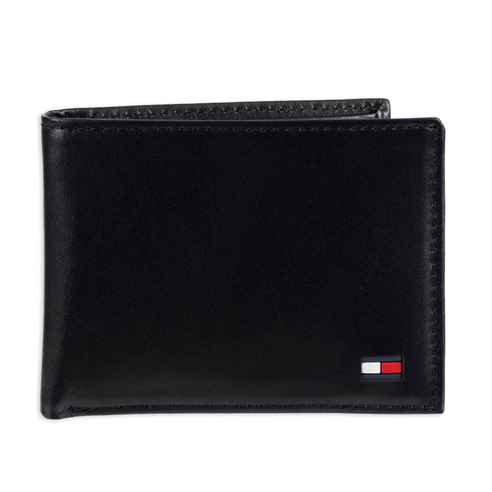 Tommy Hilfiger Men's Leather Orson RFID Bifold Wallet with Removable Passcase