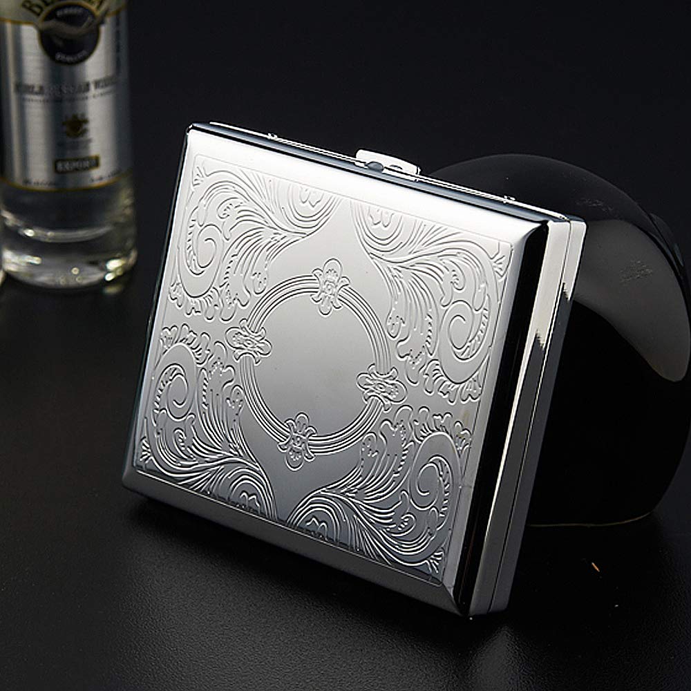 Metal Cigarette Case Box Holds 20 Cigarettes for 84mm