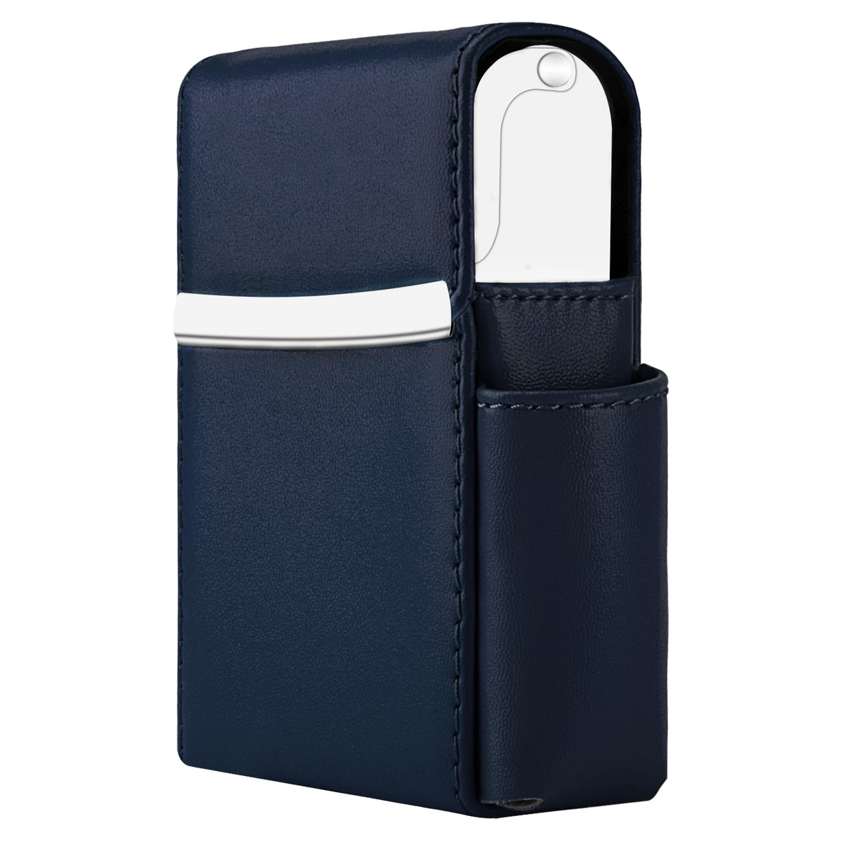 PU Leather Sliding Cigarette Box Case with Lighter Holder and Belt Loop for Men and Women Unisex