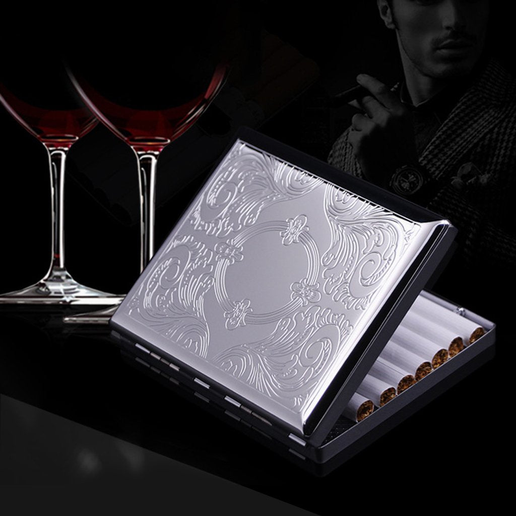 Metal Cigarette Case Box Holds 20 Cigarettes for 84mm