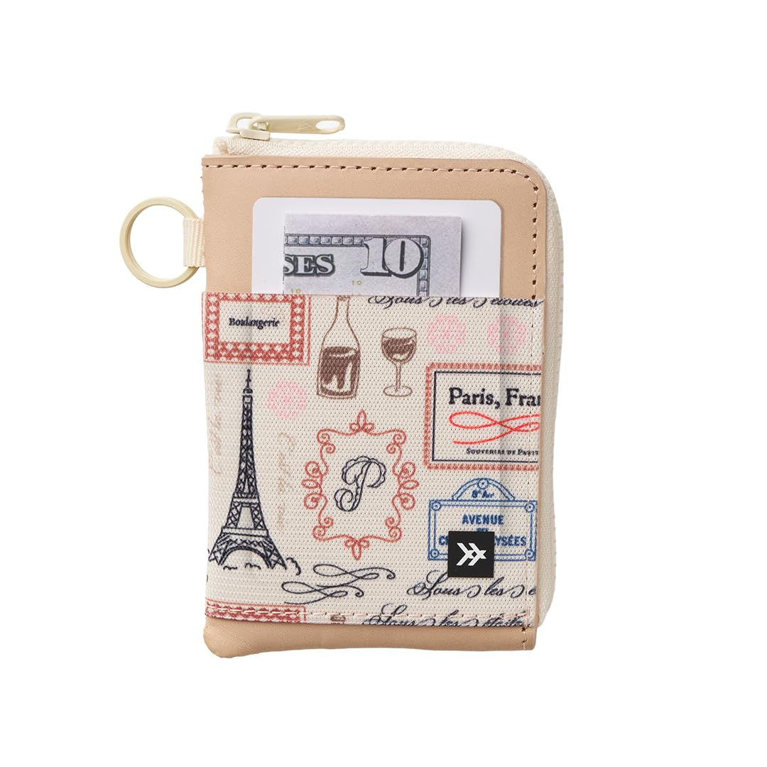 Thread Wallets RFID Blocking Leather Zip Wallet with Card Holder for Men and Women (Blossom)