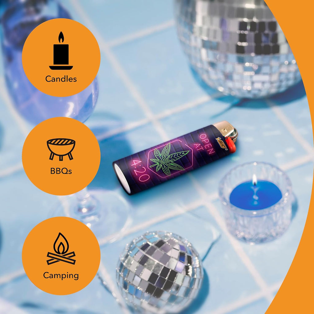 BIC Maxi Pocket Lighter, Special Edition Counterculture Series, 8 Count